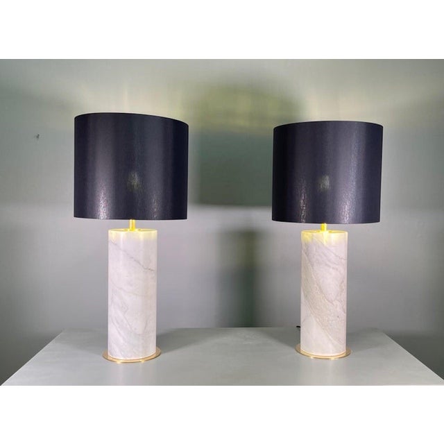 Monumental Marble Table Lamps, 1960, Set of 2 For Sale - Image 11 of 11