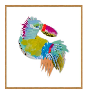 Zazu by Melvin G in Gold Framed Paper, Small Art Print