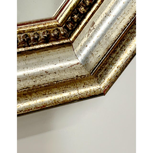 1990s Mini Vintage Hexagonal Italian Molding Mirror For Sale - Image 5 of 10