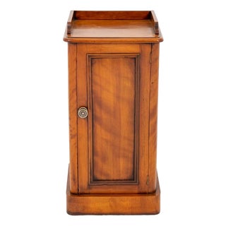 Victorian Bedside Cabinet in Satin Birch, 1870s For Sale