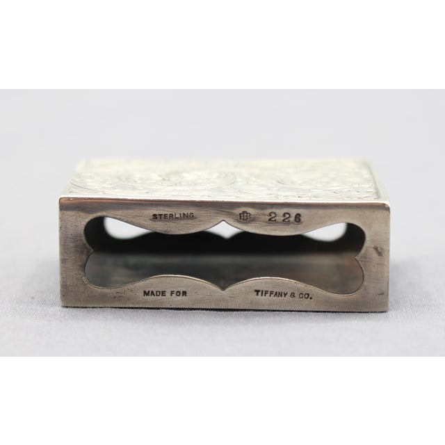 1900 - 1909 Circa 1900 American Sterling Silver Matchbox Case Made for Tiffany For Sale - Image 5 of 6