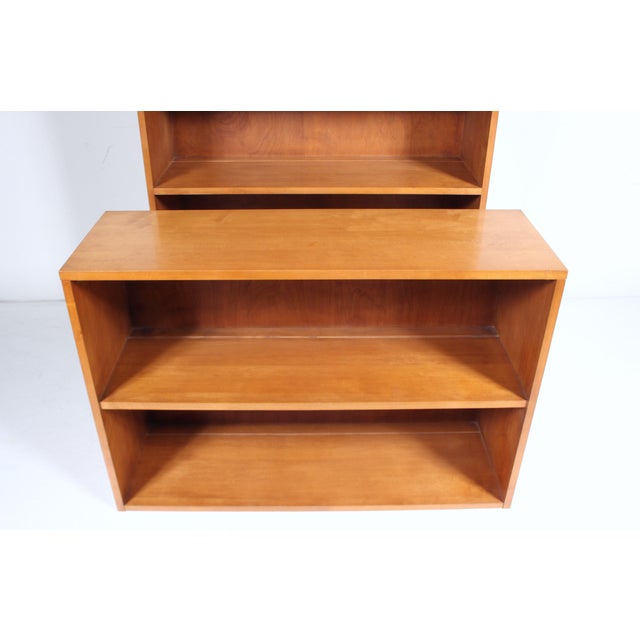 1950s Paul McCobb Planner Group Maple Modular 3 Piece, 4 Drawer Shelves - Bookcase For Sale - Image 14 of 17