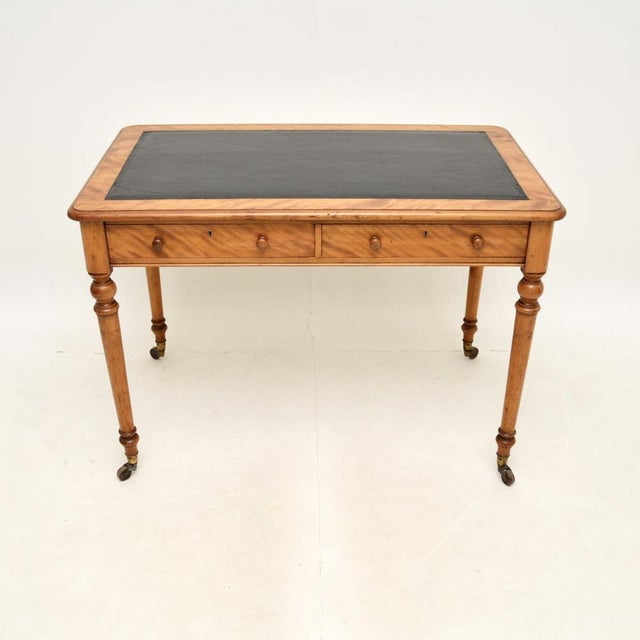 Victorian Satinwood Writing Desk, 1840s For Sale - Image 11 of 11