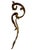 Overall Height 16-3/4" x Overall Width 2-1/2" x Projection 5" 2 openings for rods measuring 3/8" and 1" The base metal is...