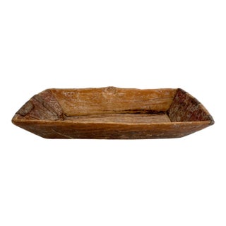 Rustic Turkish Wood Dough Bowl For Sale