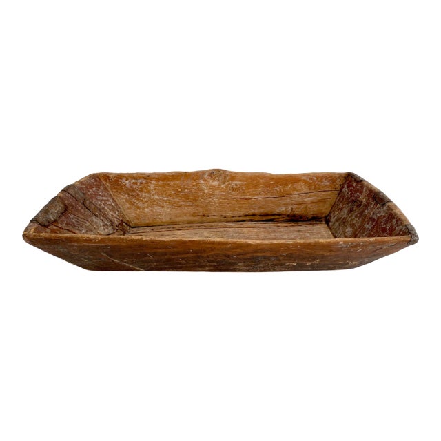 Rustic Turkish Wood Dough Bowl For Sale