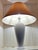 1970s Large Vintage Table Lamp with White Ceramic Base by Leola, 1970s For Sale - Image 5 of 9