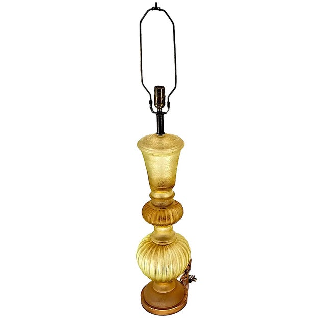 Mid-Century Modern 1960s Venetian Glass Table Lamp by Seguso for Marlbro Lamp Company For Sale - Image 3 of 7