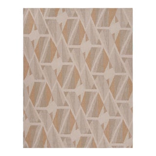 Rug & Kilim’s Scandinavian Style Geometric Rug in Beige, White and Terracotta 6x9 For Sale