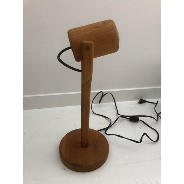 Vintage Wooden Table Lamp, Circa 1970s For Sale - Image 9 of 12