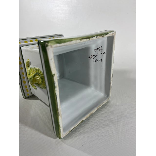 Vintage Italian Ceramic Painted Obelisk For Sale - Image 6 of 7