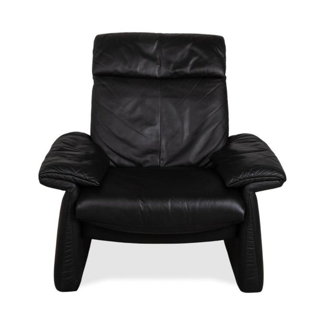 Lugano Leather Armchair in Black with Manual and Reclining Function from Erpo For Sale - Image 18 of 18