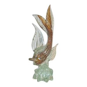 Archimede Seguso Italian Mid-Century Modern Murano Glass Fish Sculpture