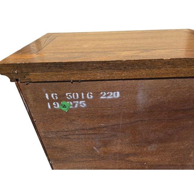 1990s Ethan Allen Royal Charter Oak Nightstand End Table Cabinet For Sale - Image 15 of 15