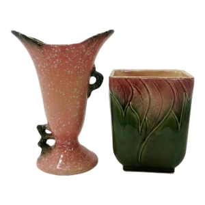 Vintage Mid-Century Hull Art Pottery Vases - Set of 2 (Wildflower & Suave)