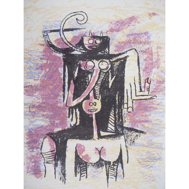 Wifredo Lam (1902-1982) Primal Spirits Original color lithograph On heavy paper, 24 x 31 cm (approx. 9 x 12 inches)...