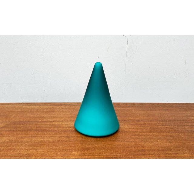 Postmodern Dutch Glass Cone Table Lamp from Mobo Light, Holland, 1980s For Sale - Image 10 of 18