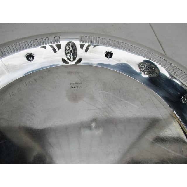 Early 1900s Sterling Silver Art Deco Flower Centerpiece -a Set of 2 For Sale - Image 11 of 12