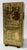 Large French repousse brass cane or umbrella stand in traditional style. Sturdy wood frame with brass overlay and regal...