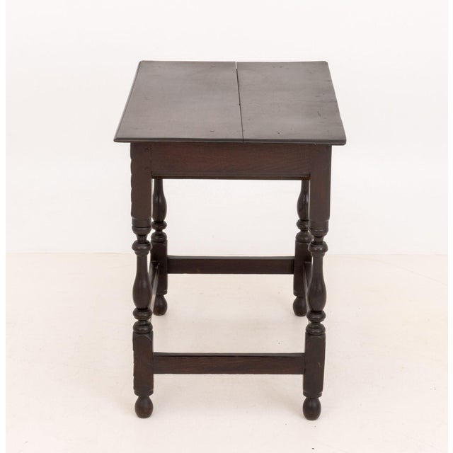 Brown Spanish Baroque Style Oak Side Table For Sale - Image 8 of 9