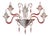 Venetian Imperial Rigadin Murano Glass Wall Sconce in Transparent Glass by Simoeng for Simoeng For Sale