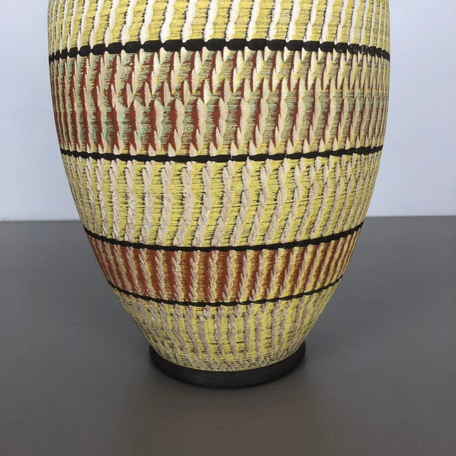 Large Abstract Ceramic Pottery Floor Vase from Zöller and Born, Germany, 1950s For Sale - Image 4 of 18