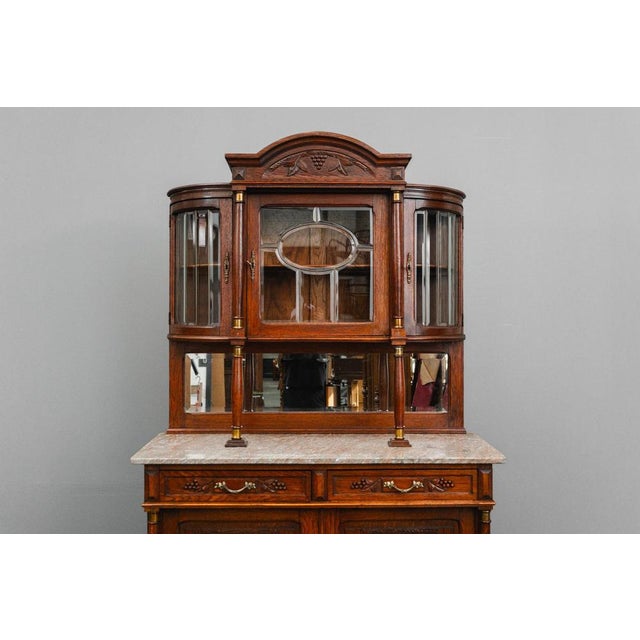 Antique Art Nouveau Sideboard in Oak, 1890s For Sale - Image 9 of 18