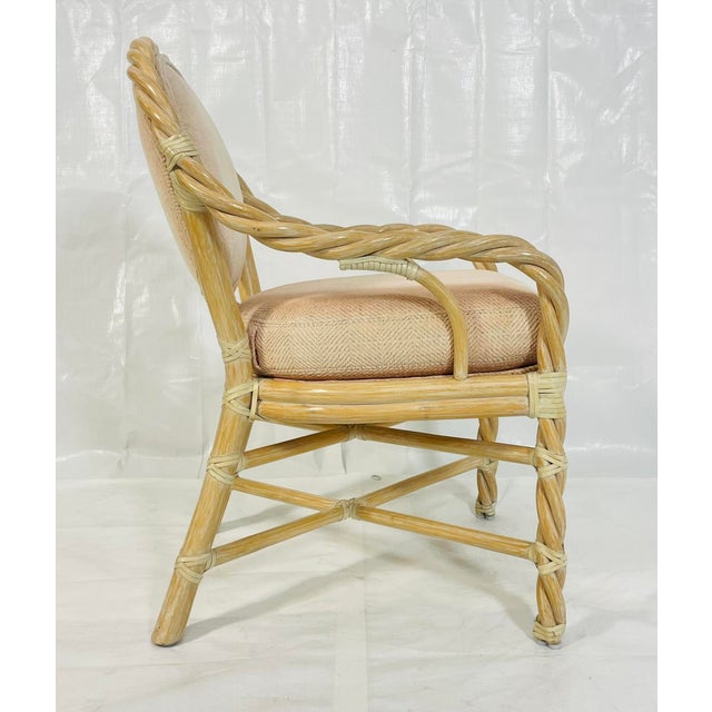 1980s Vintage McGuire Rattan Lounge Armchair, San Francisco, California For Sale - Image 5 of 18