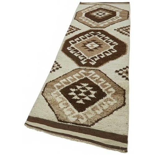 Boho Chic Beige Bohemian Runner Rug For Sale - Image 3 of 7