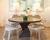 Worlds Away Matthew Izzo Home - Newport 60" Round Pedestal Espresso Oak Dining Table For Sale - Image 4 of 5