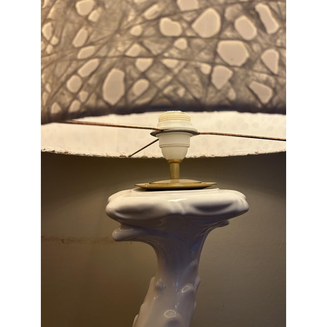 Large Table Lamp in White Ceramic, 1960s For Sale - Image 16 of 17