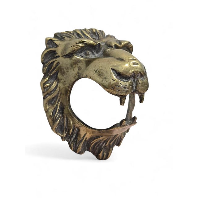 Bronze Lion Head Sculpture, 1890 For Sale - Image 4 of 9