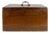 Antique English Oak Lidded Storage Box With Green Baize Lining, Circa 1910 For Sale