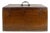Early 20th Century Antique English Oak Lidded Storage Box With Green Baize Lining For Sale