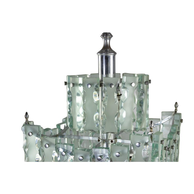 1960s Vintage Murano Chandelier attributed to Fontana Arte, 1960s For Sale - Image 5 of 8