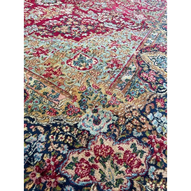 Large Floral Kirman Style Rug, 1930s For Sale - Image 12 of 18