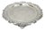 Vintage Wilcox Victorian Silver Plated Round Ornate Footed Salver Serving Tray For Sale