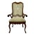 Minton-Spidell Traditional Arm Chair in Pasini Suede With Brass Nailhead Trim For Sale