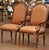 French Set of 10 Louis XVI Carved Walnut and Gilt Dining Chairs & Matching Armchairs For Sale - Image 3 of 16
