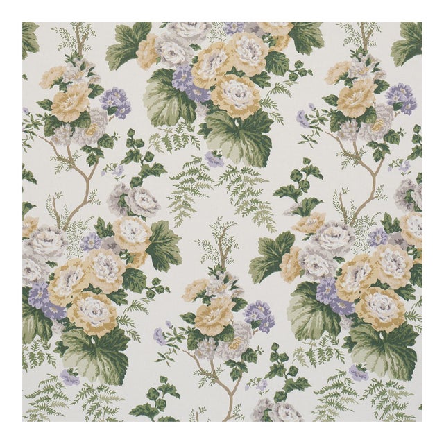 Sample - Schumacher Wycombe Park Fabric in Spring For Sale