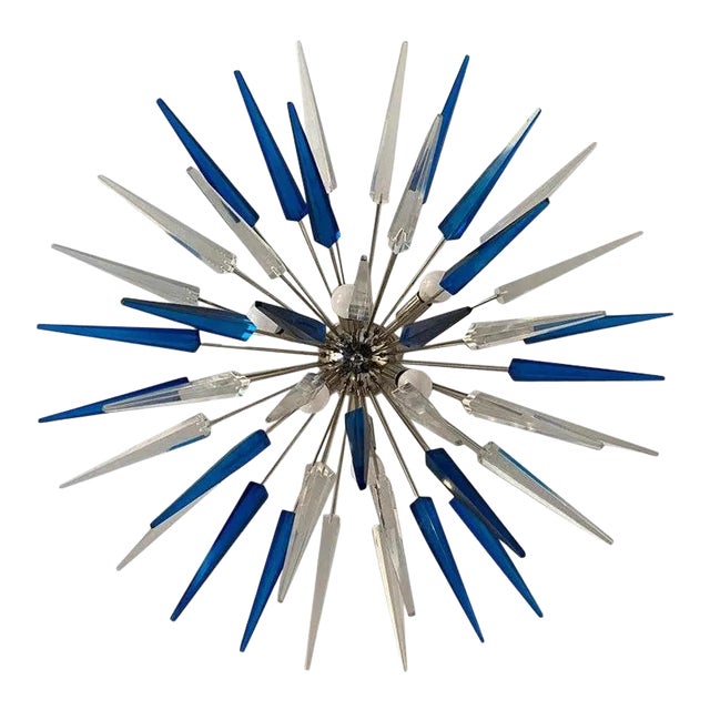 French Exploding Fireworks Flush Pendant Light For Sale