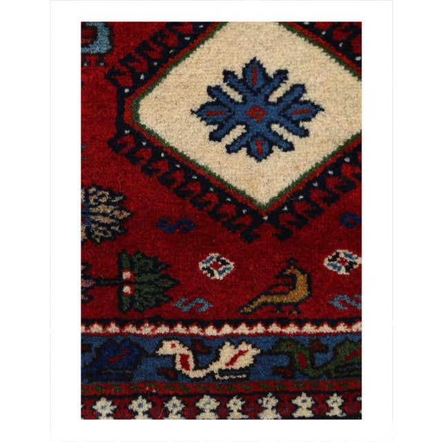 The pile used in Yalameh rugs is very fine, particularly in comparison to other tribal designs, using soft wool based on a...