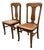 Limbert Style Oak Cane Side Chairs, Vintage Pair For Sale