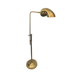 Nautilus Shell Brass Floor Lamp For Sale