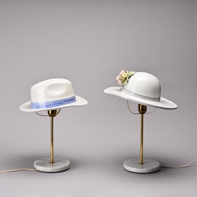 Ceramic Table Lights, Italy, 1970s, Set of 2 For Sale - Image 4 of 10