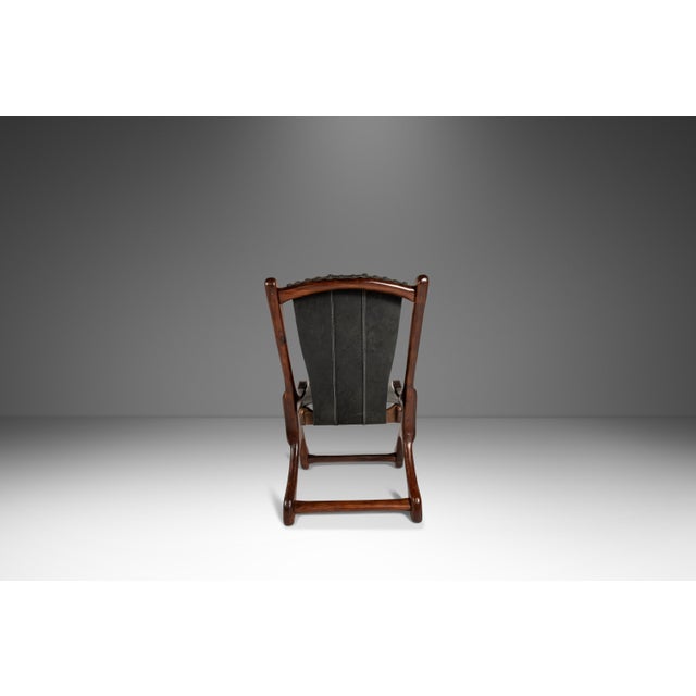 Mid-Century Modern Rare Restored Mid-Century Modern "Sloucher" Sling Chair in Rosewood & Leather Attributed to Don S. Shoemaker for Señal Furniture, C. 1960s For Sale - Image 3 of 18