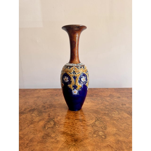 Ceramic Antique Vase from Doulton Lambeth, 1880 For Sale - Image 7 of 7