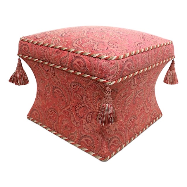Turkish Bohemian Style Ottoman Stool Bench by the Baker Furniture Company C. 1980/90's For Sale
