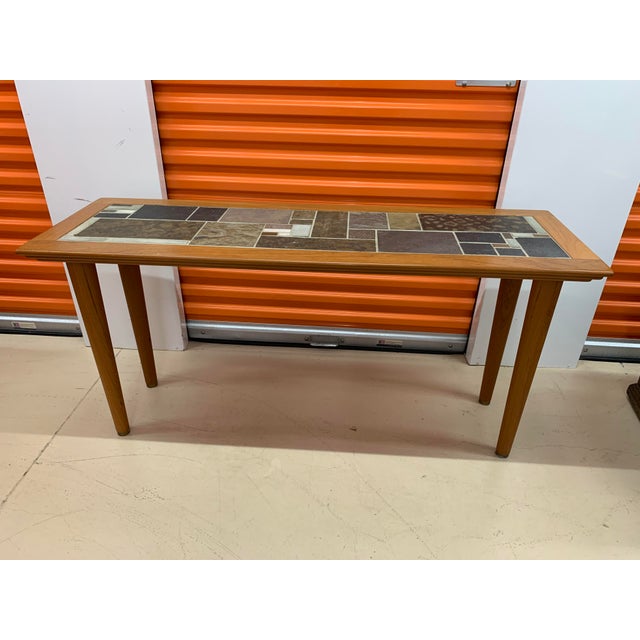 Dutch Scandinavian Tile Top Sofa Table Chairish