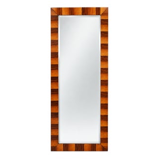 Mid-20th Century Italian Macassar Veneered Beveled Mirror attributed to Osvaldo Borsani for Atelier Di Varedo, 1930s For Sale